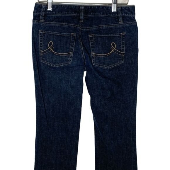Loft Curvy Bootcut Jeans Women’s 4 Dark Wash Stretch Denim Low Rise - Picture 5 of 11